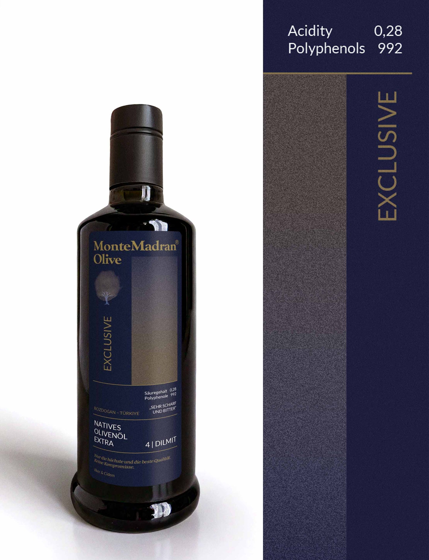 2024 neue Ernte! EXCLUSIVE FRÜHE ERNTE sehr scharf und sehr bitter SÄUREGEHALT 0,28 POLYPHENOLE 992 - 250ml