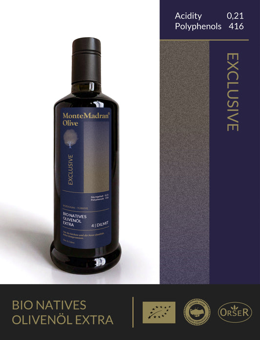 BIO 2025 neue Ernte! EXCLUSIVE FRÜHE ERNTE scharf und sehr bitter SÄUREGEHALT 0,21 POLYPHENOLE 461 - 250ml